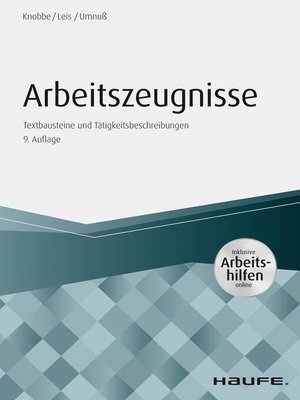 cover image of Arbeitszeugnisse--inkl. Arbeitshilfen online